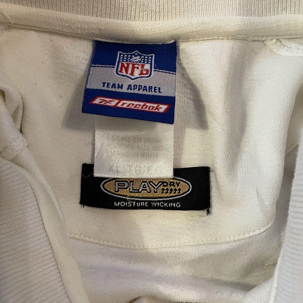 Vintage Reebok Oakland Raiders Las Vegas Raiders Polo Shirt Football NFL Mens XL - Picture 5 of 11